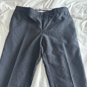 Banana Republic Tailored Slim Fit Dress Pants Blue Grey Plaid 33 x 34 Like New!